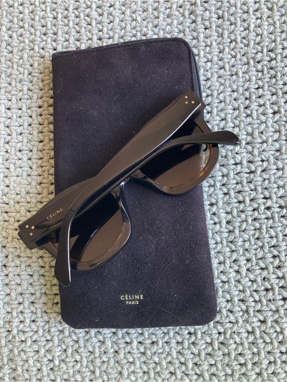 Celine Black Sunglasses with Dark Gray Lenses